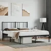 Image de vidaXL Cadre de lit métal sans matelas avec tête de lit noir 120x200cm 352478