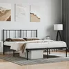 Image de vidaXL Cadre de lit métal sans matelas avec tête de lit noir 140x190cm 352480