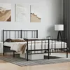 Image de vidaXL Cadre de lit métal avec tête de lit-pied de lit noir 140x190 cm 352498