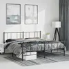 Image de vidaXL Cadre de lit métal avec tête de lit-pied de lit noir 183x213 cm 352503