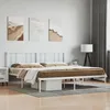 Image de vidaXL Cadre de lit métal sans matelas et tête de lit blanc 180x200 cm 352533