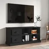 Image de vidaXL Meuble TV noir 102x355x475 cm bois dingénierie 816177