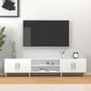 Image de vidaXL Meuble TV blanc 180x315x40 cm bois dingénierie 816256