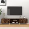 Image de vidaXL Meuble TV chêne fumé 180x315x40 cm bois dingénierie 816261