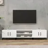 Image de vidaXL Meuble TV blanc 180x315x40 cm bois dingénierie 816264