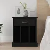 Image de vidaXL Table de chevet noir 43x36x50 cm 816346