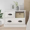 Image de vidaXL Table de chevet blanc brillant 60x39x45 cm 816362