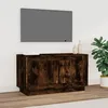 Image de vidaXL Meuble TV chêne fumé 80x35x45 cm bois dingénierie 819857