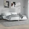 Image de vidaXL Cadre de lit blanc brillant 160x200 cm bois dingénierie 832127