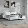 Image de vidaXL Cadre de lit sans matelas blanc brillant 140x200 cm 832143