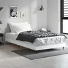 Image de vidaXL Cadre de lit blanc brillant 90x200 cm bois dingénierie 832271