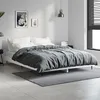 Image de vidaXL Cadre de lit sans matelas blanc brillant 135x190 cm 832287