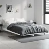 Image de vidaXL Cadre de lit Blanc 120x190 cm bois dingénierie 832293