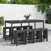 Image de vidaXL Ensemble de bar de jardin 9 pcs gris bois de pin massif ensemble de pub ensemble de bar de patio ensemble de table 3157759