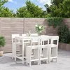 Image de vidaXL Ensemble de bar de jardin 7 pcs blanc bois de pin massif ensemble de pub ensemble de bar de patio ensemble de 3157812