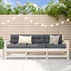 Image de vidaXL Salon de Jardin 3 pcs Ensemble de Canapés Sièges avec Dossier et Accoudoir Meubles de Terrasse Patio Extérieur 825528