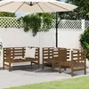 Image de vidaXL Salon de Jardin 3 pcs Sièges de Patio Ensemble de Meubles Mobilier de Terrasse Arrière-cour Extérieur Marron miel 825145