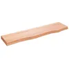 Image de vidaXL Étagère murale marron clair 80x20x4 cm bois chêne massif traité 363660