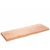 Image de vidaXL Étagère murale marron clair 80x30x4 cm bois chêne massif traité 363663