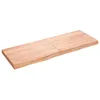 Image de vidaXL Étagère murale marron clair 140x50x6cm bois chêne massif traité 363705