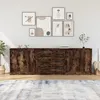 Image de vidaXL Buffets 3 pcs Chêne fumé Bois dingénierie 3185220