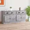 Image de vidaXL Buffets 2 pcs gris béton bois dingénierie 3185267