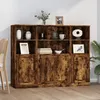 Image de vidaXL Buffets 3 pcs chêne fumé bois dingénierie 3185308