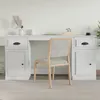 Image de vidaXL Bureau avec armoire blanc bois dingénierie 3185327