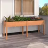 Image de vidaXL Jardinière avec doublure marron 203x53x76 cm bois massif sapin 364240