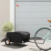 Image de vidaXL Remorque de vélo noir 30 kg fer 94038