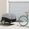 Image de vidaXL Remorque de vélo noir et gris 45 kg fer 94133