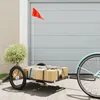 Image de vidaXL Remorque de vélo noir 135x68x37 cm fer chariot de vélo chariot de vélo remorque de vélo pour enfants poussette de 94206