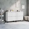 Image de vidaXL Buffets 2 pcs blanc 60x35x70 cm bois dingénierie 3185759