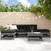 Image de vidaXL Salon de Jardin avec Coussins 6 pcs Canapés avec Dossier et Accoudoir Ensemble de Meubles avec Table Basse Patio 3185908