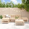 Image de vidaXL Salon de Jardin avec Coussins 6 pcs Canapés avec Dossier et Accoudoir Ensemble de Meubles avec Table Basse Patio 3185913