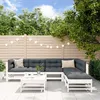 Image de vidaXL Salon de Jardin avec Coussins 7 pcs Canapés avec Dossier et Accoudoir Ensemble de Meubles avec Table Basse Patio 3185977