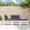 Image de vidaXL Salon de Jardin avec Coussins 3 pcs Canapé avec Dossier et Accoudoir Ensemble de Meubles avec Table Basse Patio 3186033