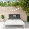 Image de vidaXL Salon de Jardin 2 pcs Banc avec Dossier Ensemble de Meubles avec Table Basse Patio Terrasse Rustique Blanc Bois 3186586