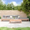 Image de vidaXL Salon de Jardin 4 pcs Banc avec Dossier Ensemble de Meubles avec Table Basse Patio Terrasse Rustique Bois Massif 3186597