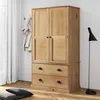 Image de vidaXL Garde-robe VIGO 90x55x170 cm bois massif de pin armoire de rangement organisateur de garde-robe armoire placard 353163