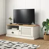 Image de vidaXL Meuble TV VIGO blanc 106x40x40 cm bois massif de pin 353176