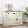 Image de vidaXL Buffet avec tiroirs VIGO 113x40x75 cm blanc bois massif de pin 353191
