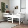 Image de vidaXL Cadre de lit Blanc 90x200 cm Bois de pin massif 833096