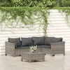 Image de vidaXL Salon de Jardin avec Coussins 5 pcs Ensemble de Meubles de Terrasse Mobilier dExtérieur Canapé de Patio Moderne 3187273