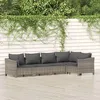 Image de vidaXL Salon de Jardin avec Coussins 5 pcs Ensemble de Meubles de Terrasse Mobilier dExtérieur Canapé de Patio Moderne 3187274