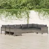 Image de vidaXL Salon de Jardin avec Coussins 9 pcs Ensemble de Meubles de Terrasse Mobilier dExtérieur Canapé de Patio Moderne 3187304