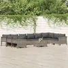 Image de vidaXL Salon de Jardin avec Coussins 11 pcs Ensemble de Meubles de Terrasse Mobilier dExtérieur Canapé de Patio 3187307