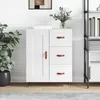 Image de vidaXL Buffet Blanc brillant 69 5x34x90 cm Bois dingénierie 830230