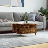 Image de vidaXL Table basse chêne fumé 55x55x365 cm bois dingénierie 830753