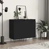 Image de vidaXL Buffets 2 pcs noir 40x35x70 cm bois d'ingénierie 831055